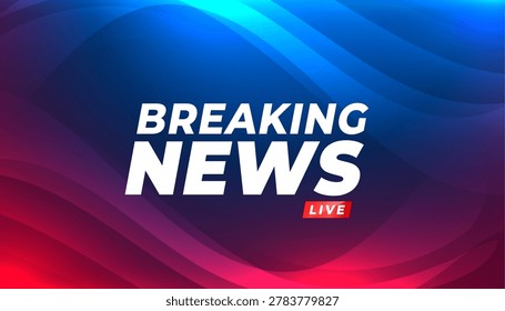 live streaming breaking news background design vector