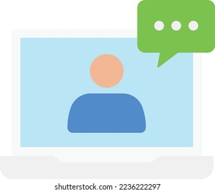 live streaming chat vector flat illustration