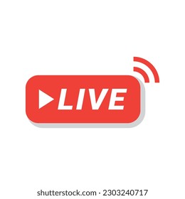 Live streaming colorful vector icon. Broadcast online stream sign.