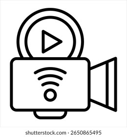 Live Streaming Features a play Button and digital Broadcasting