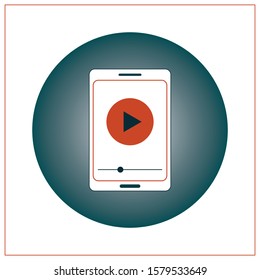 
Live Streaming Flat Line Icon - Illustration