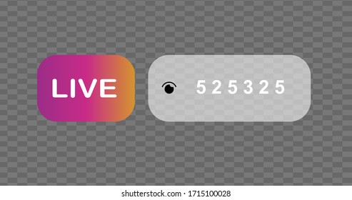 Live-Streaming-Flachlogo - rotes Vektorillustration-Design-Element mit Spieltaste. Stockillustration für Vektorillustrationen. Hintergrund
