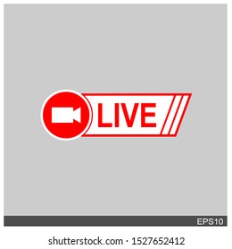 	
Live Streaming Icon, Badge, Emblem for broadcasting or online tv stream.vector design