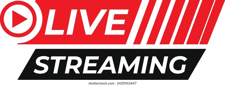 Diseño de banners de iconos de transmisión en vivo