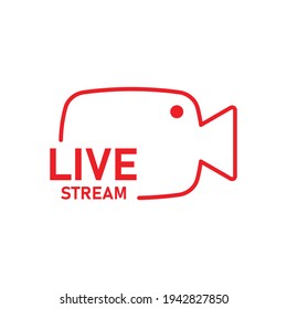 Live streaming icon. broadcasting, online stream. Lower third template for tv, shows, movies and live performances.