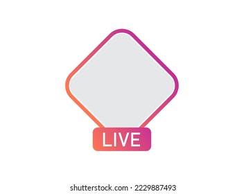 Icono de transmisión en vivo, emisión, botón de transmisión en línea, perfil en vivo con fondo blanco para el logotipo de banner sitio web de diseño aplicación ui