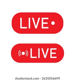 Live-Streaming-Symbol oder Live-Übertragung online