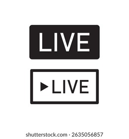 live streaming icon or live broadcasting online