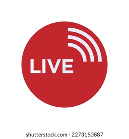 Live Streaming Icon. Current News Broadcast Symbol.