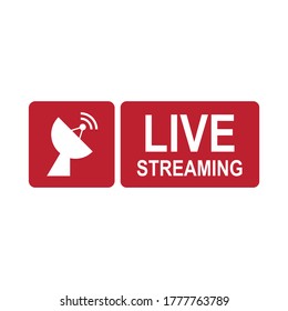 Live streaming icon design isolated on white background