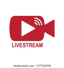 Live streaming icon design isolated on white background