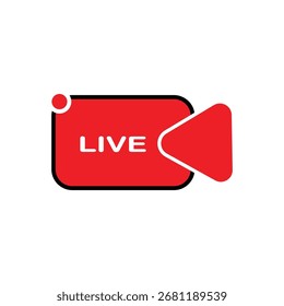 Plantilla de diseño de icono de transmisión en vivo aislada