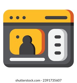 Icono de streaming en vivo. Concepto de marketing digital. Icono plano