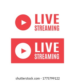 Live Streaming icon. Emblem for broadcasting or online tv stream