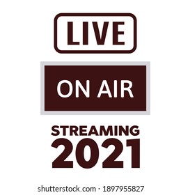 Live Streaming icon. Emblem for broadcasting or online tv stream