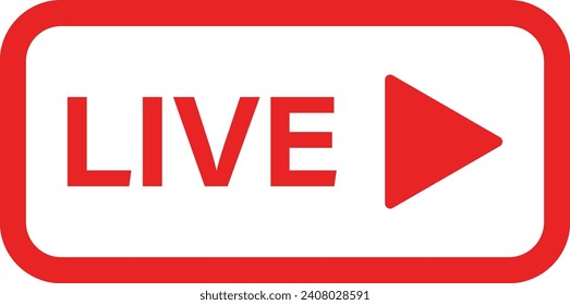 Live streaming icon isolated on white background . Vector illustration