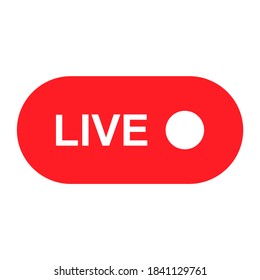 Live streaming icon. Modern air vector button design isolated on white background