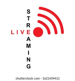 Live streaming icon. Modern vector button design isolated on white background