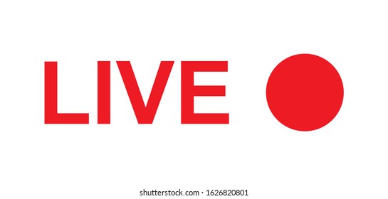 Live streaming icon. Modern vector button design isolated on white background