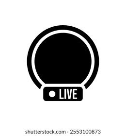 ícone live streaming, vetor moderno isolado no fundo branco.