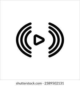 Live streaming icon. Online broadcast symbol. isolated on white background