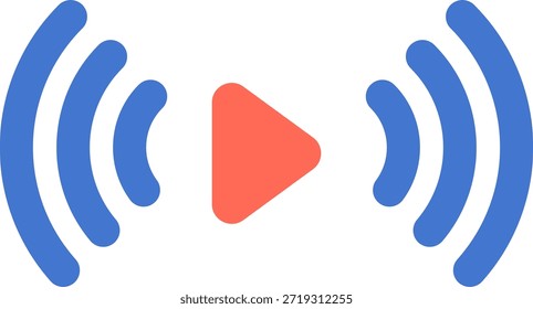 Icono de transmisión en vivo con Play Botón