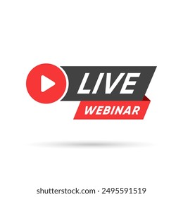 Live streaming icon. Live stream icons. Video broadcasting icon. Red live symbol for TV, news, movies, shows, webinar. Online stream icons.