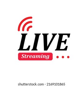 live streaming icon symbol vector illustration.