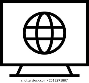 live streaming icon. Thin linear style design isolated on white background
