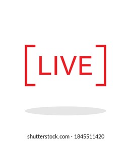 Live-Streaming-Symbol im angesagten, flachen Stil. Live-Übertragungen / Stream-Symbol für Ihr Webdesign, Logo, App, UI Vector EPS10. 