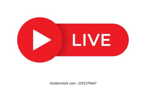 Live streaming icon vector in flat style. Social media elements