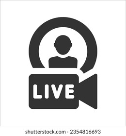 Live streaming Icon, Vector Graphics