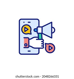 Live Streaming icon in vector. Logotype