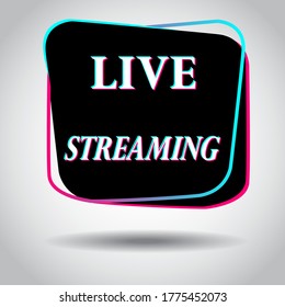 Live streaming icon. Vector symbol. Button for social media. EPS10