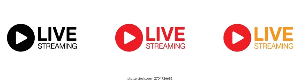 Vector de ícono de transmisión en vivo. Video Streaming y Broadcasts. Ilustración vectorial.