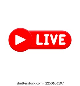 Live streaming icon and video broadcasting online broadcast streaming template