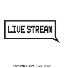 Live streaming icons. Button of live streaming, broadcasting, online stream. Lower third template for tv, shows, movies and live performances. Vector