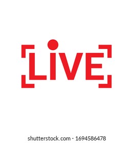 Live streaming icons. Red symbol and button of live streaming, broadcasting, online stream. Lower third template for tv, shows, movies and live performances. Vector