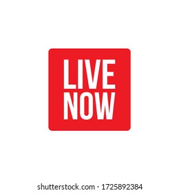 live streaming icons. Red symbol and button of live streaming, broadcasting, online stream. online live Vector