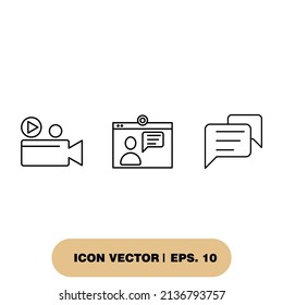 live streaming icons  symbol vector elements for infographic web