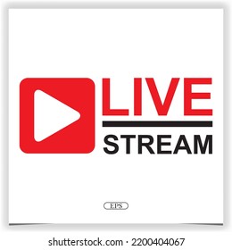 Live streaming icons and video broadcast logo premium elegant template vector eps 10