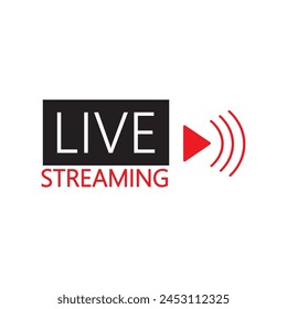 Vector de logotipo de ilustración de transmisión en vivo