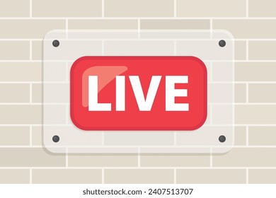 live streaming information plate -vector illustration