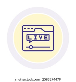 Live Streaming line icon, editable vector icon, pixel perfect, illustrator ai file 