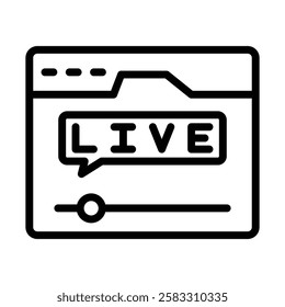 Live Streaming line icon, editable vector icon, pixel perfect, illustrator ai file