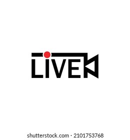 live streaming logo icon design template vector
