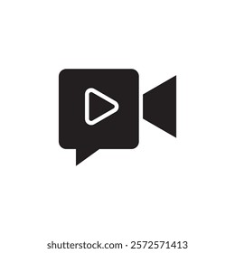 Live streaming logo icon flat design template