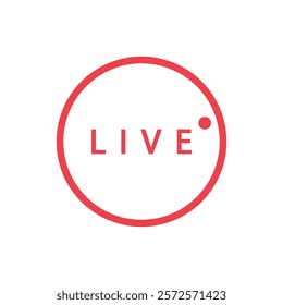 Live streaming logo icon flat design template
