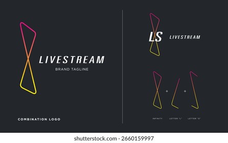 Design de identidade do logotipo de streaming ao vivo