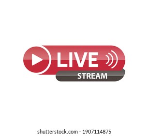 Live Streaming Logo Play Button Stock Vector (Royalty Free) 1907114875 ...